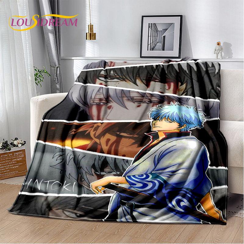 Gintoki Kagura Gintama Anime Soft Plush Blanket,Flannel Blanket Throw Blanket for Living Room Bedroom Bed Sofa Picnic Cover Kids