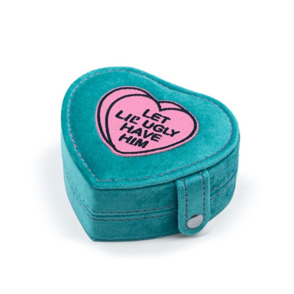 

Denim Heart Jewelry Packing Bag Mini Rings Bearer Box Simple Jewelry Display Holder Outdoors Style D