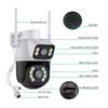 ICSEE Dual Lens 360° HD Night Vision Waterproof WiFi 4G Outdoor Surveillance Camera