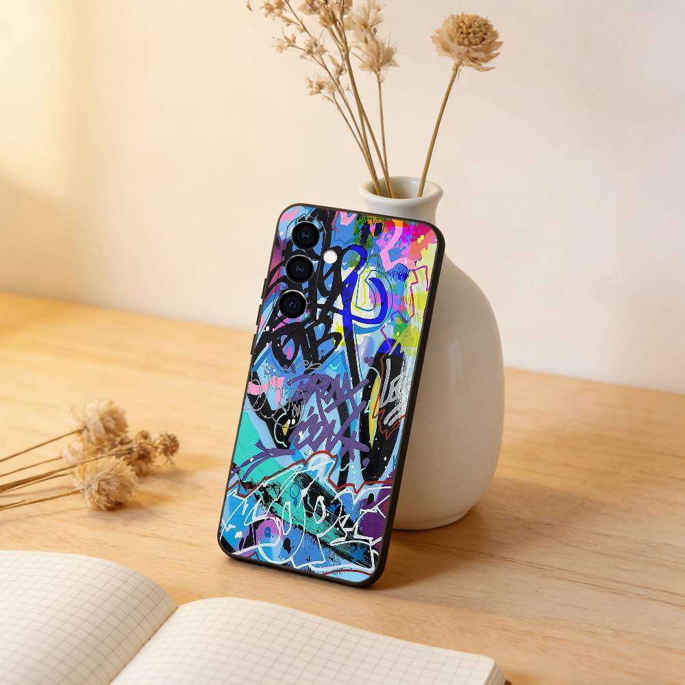 Cool Thing G-Graffiti A-Art Phone Case For Samsung Galaxy A73,A72,A71,A70,A53,A52,A51,Soft Silicone Black Cover