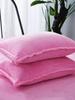 Flannel pillowcase, 48x74cm, solid color, autumn and winter, flannel, warm, plus, velvet pillowcase, large bed