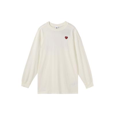 Sportswear Essential Vintage Haft Serca Grafika Luźny Krój Okrągły Dekolt Długi Rękaw T-Shirt Damskie Bluzki Biały FD9933-133
