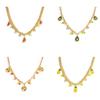 Elegant Country Fruit Charm Necklace Colorful Statement Neckchain Handmade Jewelry for Everyday and Special Occasions