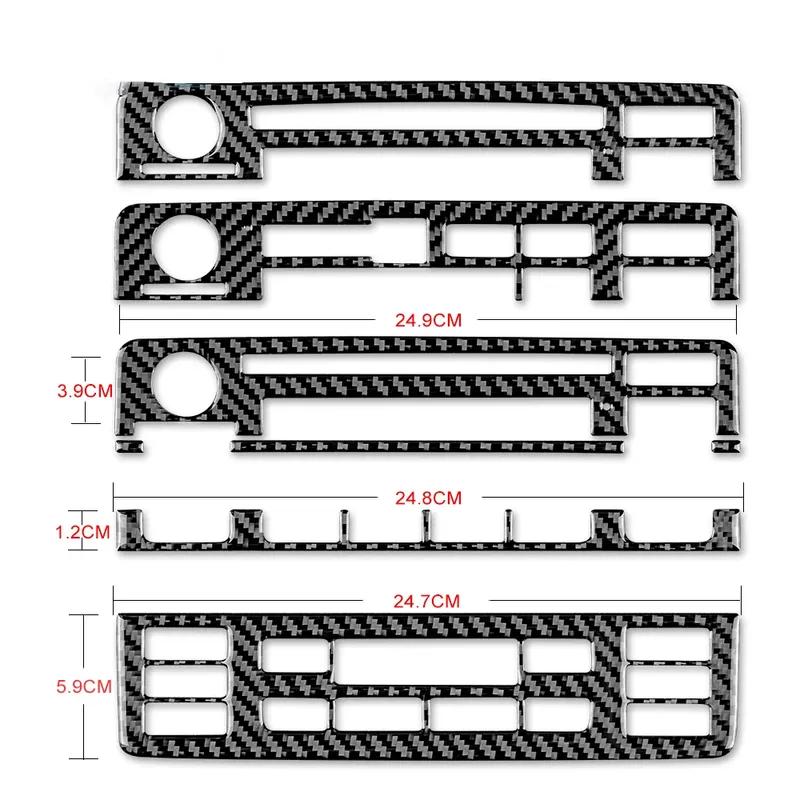 Real Soft Carbon Fiber Center Console Trim for BMW E46 AC & CD Button Panel, Glossy Anti-Scratch Easy tall Upgrade