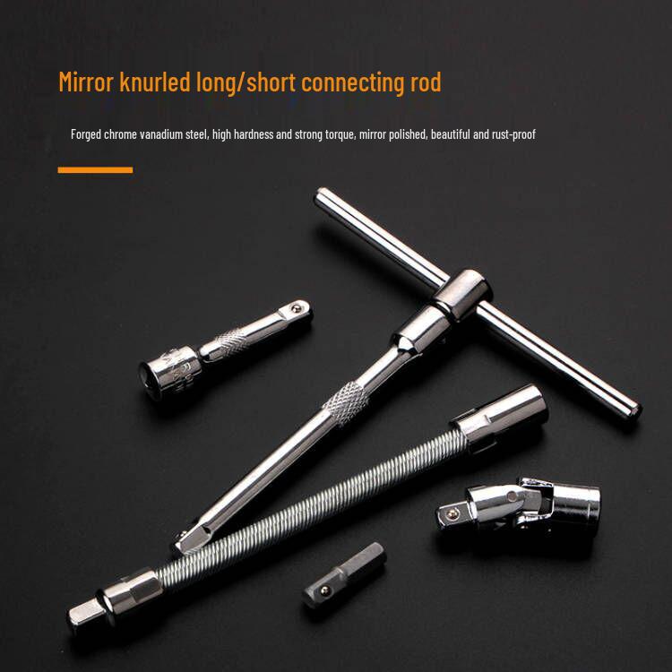 46-Piece Vehicle-Mounted Auto Repair Tool Set with 1/4" Sockets