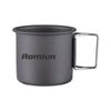 2 PCS Camping Cup Set Lightweight Aluminum Cup Set 450ml and 250ml Portable Foldable Handle Stackable Cup for Outdoor