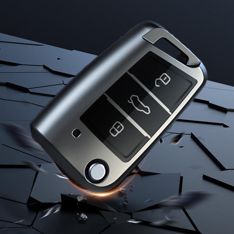 For VW Volkswagen Golf 7 MK7 Tiguan MK2 TPU Shell Fob Car Flip Key Case Cover for Seat Ateca Leon FR Ibiza Skoda Octavia Kodiaq