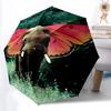 1pc Elephant Moth Automatic Folding Umbrella, 8-Rib Durable Iron Frame, Compact Travel Umbrella for Women & Men018