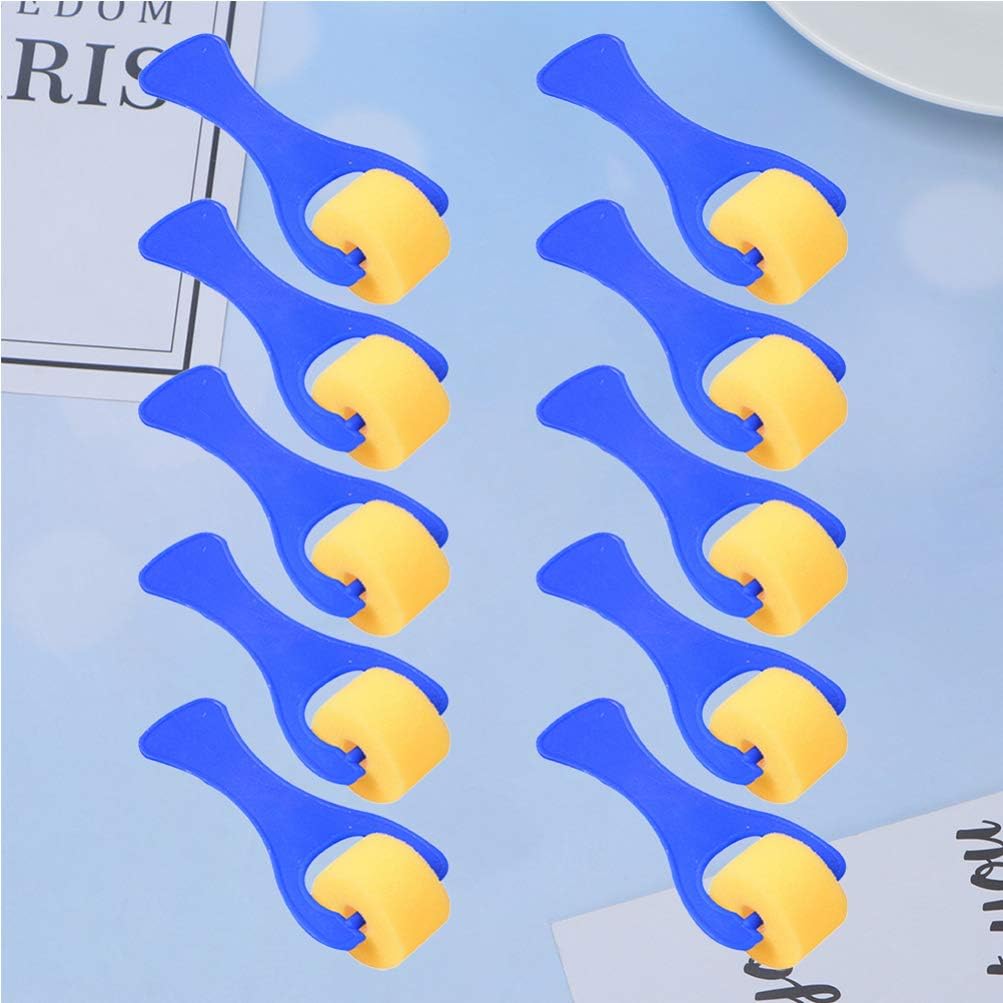 10 Pcs Roller Sponge Brush Painting Stamp Brush Foam Trim Roller Sponge Painting Stamper Kids Paint Tools Kids Painting Kids Suit Paint Rollers Mini