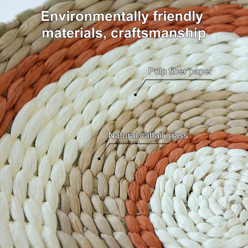 Bohemian Wind Straw Background Wall Decorations Creative Children s Room Hand Woven Plate Decorative Hanging