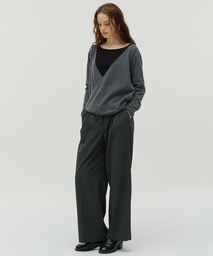 NEW LOOKY Modern Two-Tuck Pants _Charcoal Gray
