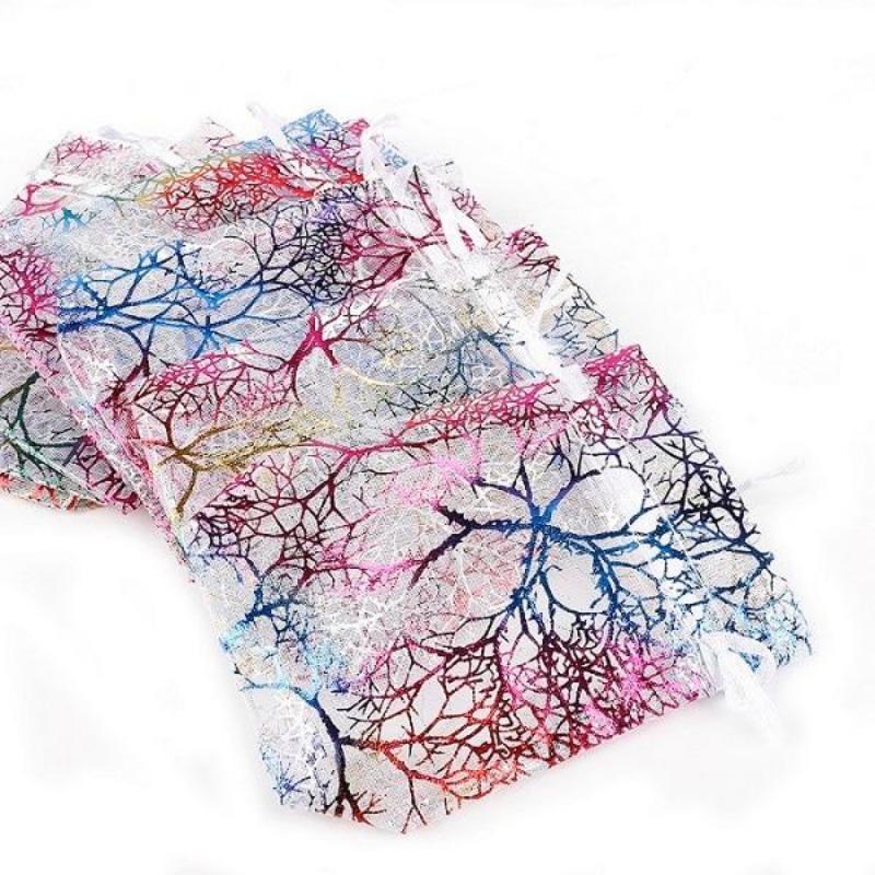 100Pcs Organza Bags Wedding Party Gift Bag Drawstring Jewelry Packaging Bags & Jewelry Pouches