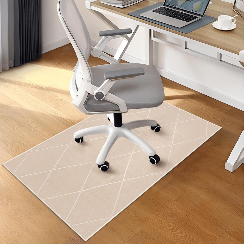 HAOCOO Washable Rug, 70x120cm, Nordic Style, Approx. 1 Tatami Mat Size, Suitable for All Seasons, Geometric Pattern, Fluffy, Non-Slip, Hot Carpet Comp