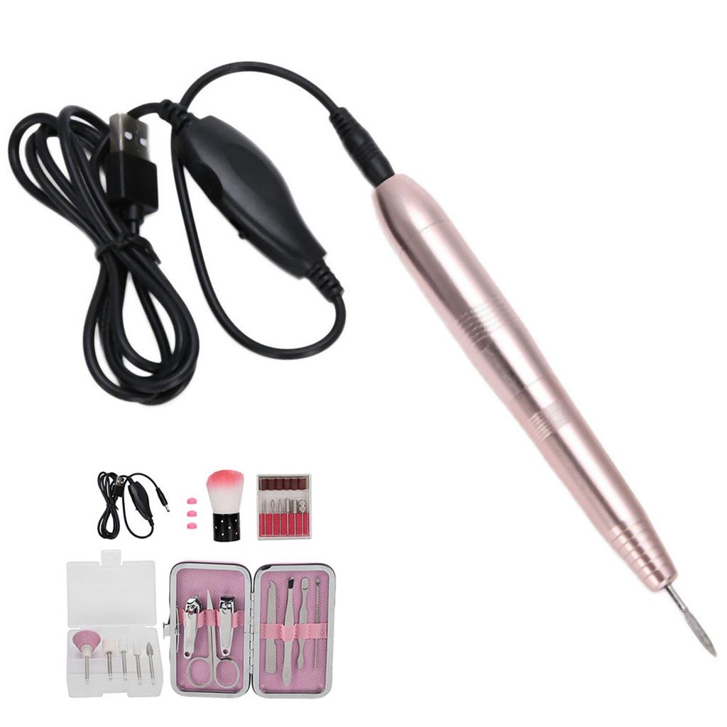 19000RPM MultiFunctional Portable Electric Nail Drill Pen Nail Clipper Set Manicure Tool