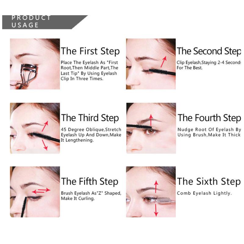 Silver Tube Big Eyes Mascara Long Curl Waterproof Non-Smudge with Creamy Black Formula