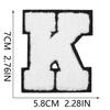 White 7Cm English Letter Embroidery Cloth Sticker Computer Embroidery Label Clothing Accessories Decorative Embroidery Sticker Ironing Stamp