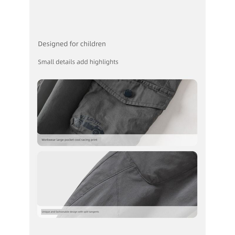 David Bella Children's Pants 2026 Spring New Boys' Jogger Pants Long Casual Sports Stylish Cargo Pants
