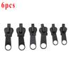 6pcs/set Instant Zipper Universal Instant Fix Zipper Repair Kit Replacement Zip Slider Teeth Rescue  Design Zippers For Sew