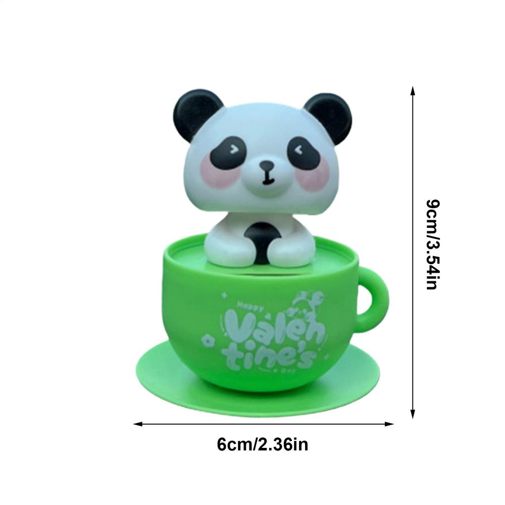 Car Bobble Head Dashboard Car Dash Decorations Solar-Powered Shaking Head Doll Animal Ornament For Women Men Inside Home Desktop