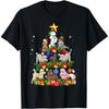Cute Poodle Dog Christmas Tree Graphic T Shirts Unisex Women Cotton Humor Streetwear Tee Shirt Short Sleeve Unisex Loose Clothing