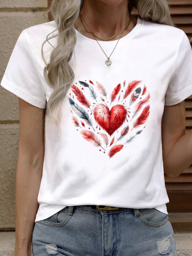 (Asian Size) Tee Top star trend cute 90s Women Fashion Female Clothing T Shirt Woman Print  Short Sleeve Graphic T-shirts