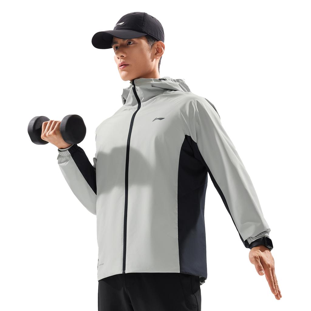 Li Ning Color Block Reißverschluss Kapuzen Vielseitig Sport Windjacke Herren Oberbekleidung AFDW079-11