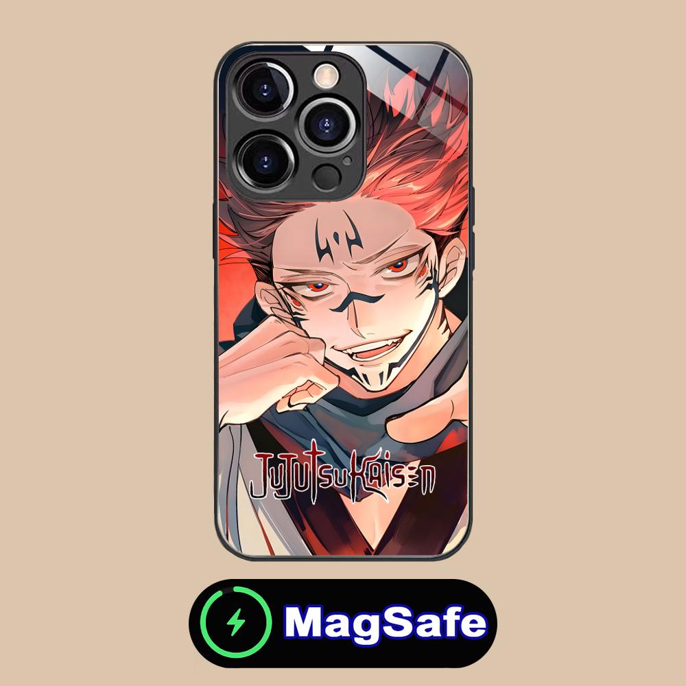 Jujutsu Kaisen Sukuna Mobile Phone Case for iPhone 17 16 15 14 13 12 11 Pro Max Plus Mini MagSafe Glass Colour Cover Cover