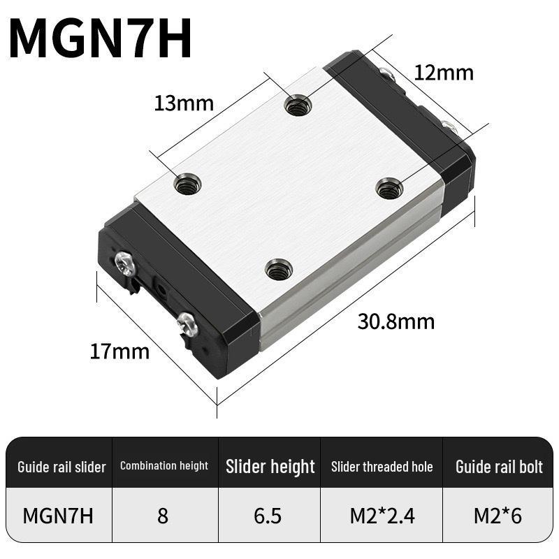 MGN7H Linear Guide Miniature Compatible Hiwin 440c Stainless Steel for 3D Printer