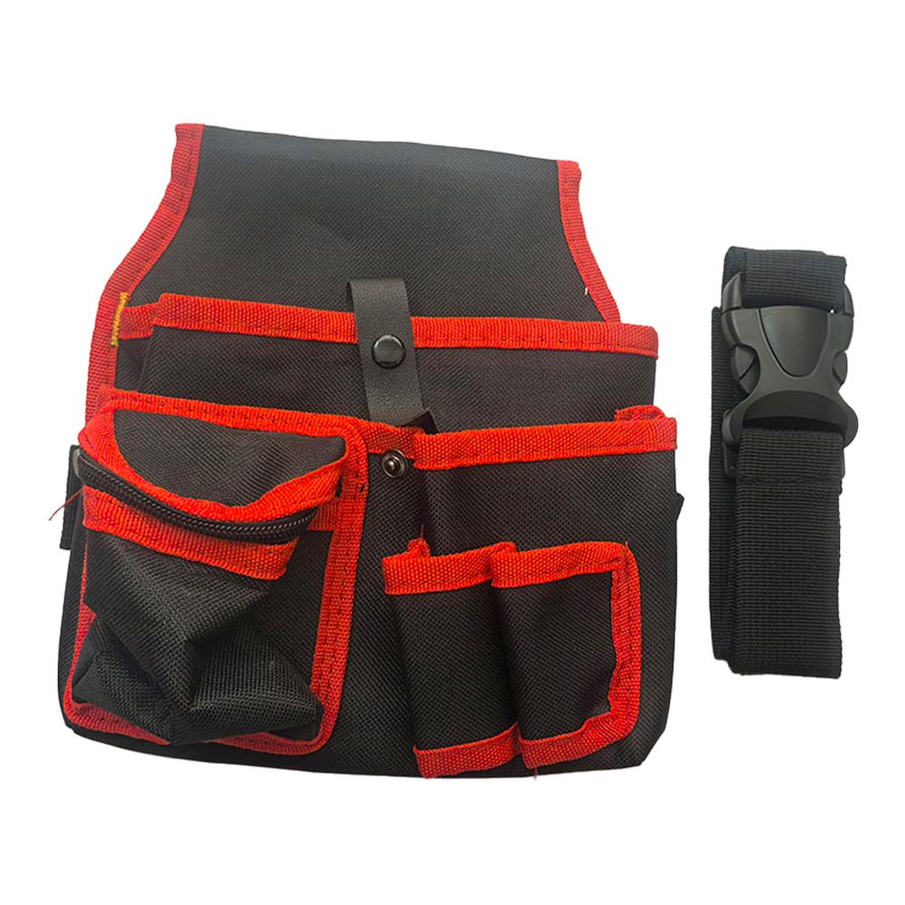 

Многофункциональная сумка для хранения инструментов, подсумок, пояс, набор инструментов электрика, сумка на пояс для дрели, органайзер для гаечных ключей, отверток, аппаратных инструментов Black With Red Edge