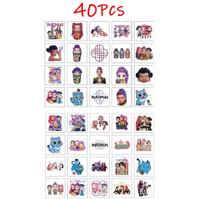 New 20pcs/set Cartoon K pop Demon Hunters Rumi Kang Temporary Tattoo Sticker Rumi Tattoo Sticker Demonizing For Party Gifts