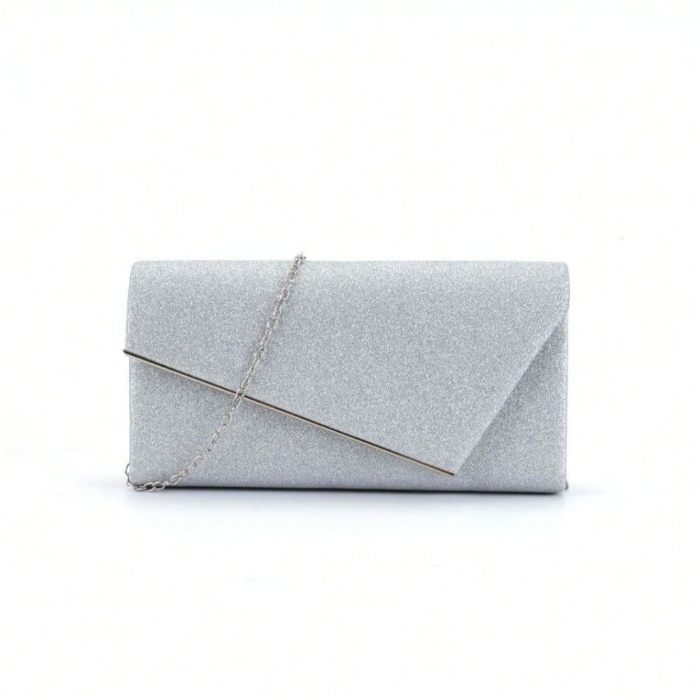 Sac à Main Carré Élégant et Simple pour Dîner silvery multicolore