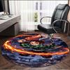 Demon Slayer Print Round Rug, Washable Floor Carpet, For Entryway Dorm Laundry Room Office Study, Home Decor Birthday Christmas Gift