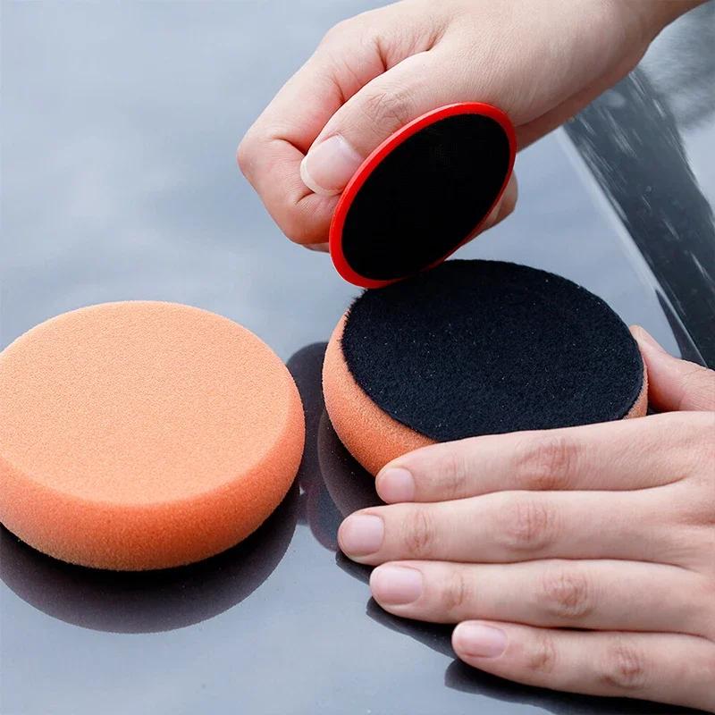 1Set Car Waxing Sponge Polish Pad Multifunctional Microfiber Applicator Polisher Wax Sponges Accessories Auto Cleaning Tools