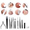 11pcs / set Pedicure Knife Kit Stainless Steel Toenail Knives Dead Skin Remover Set