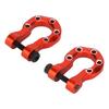 2pcs Metal RC Trailer Hook Decoration Parts Fit for TRAXXAS TRX 4 1 10 RC Crawler(Red)
