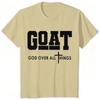 GOAT God Over All Things Tshirts Christian Cross Graphic T Shirts Short Sleeve Tee Unisexs Clothes Religious Faith Print Clothing