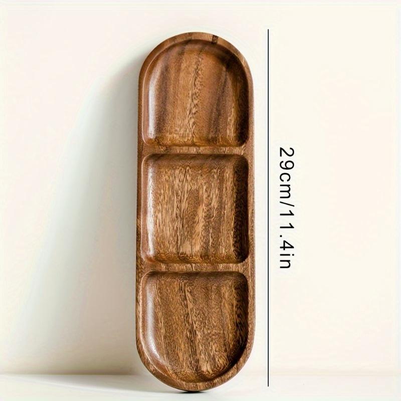 Wooden tray Dim sum tray tea tray stove cooking household wooden tableware rectangular cake wooden plate