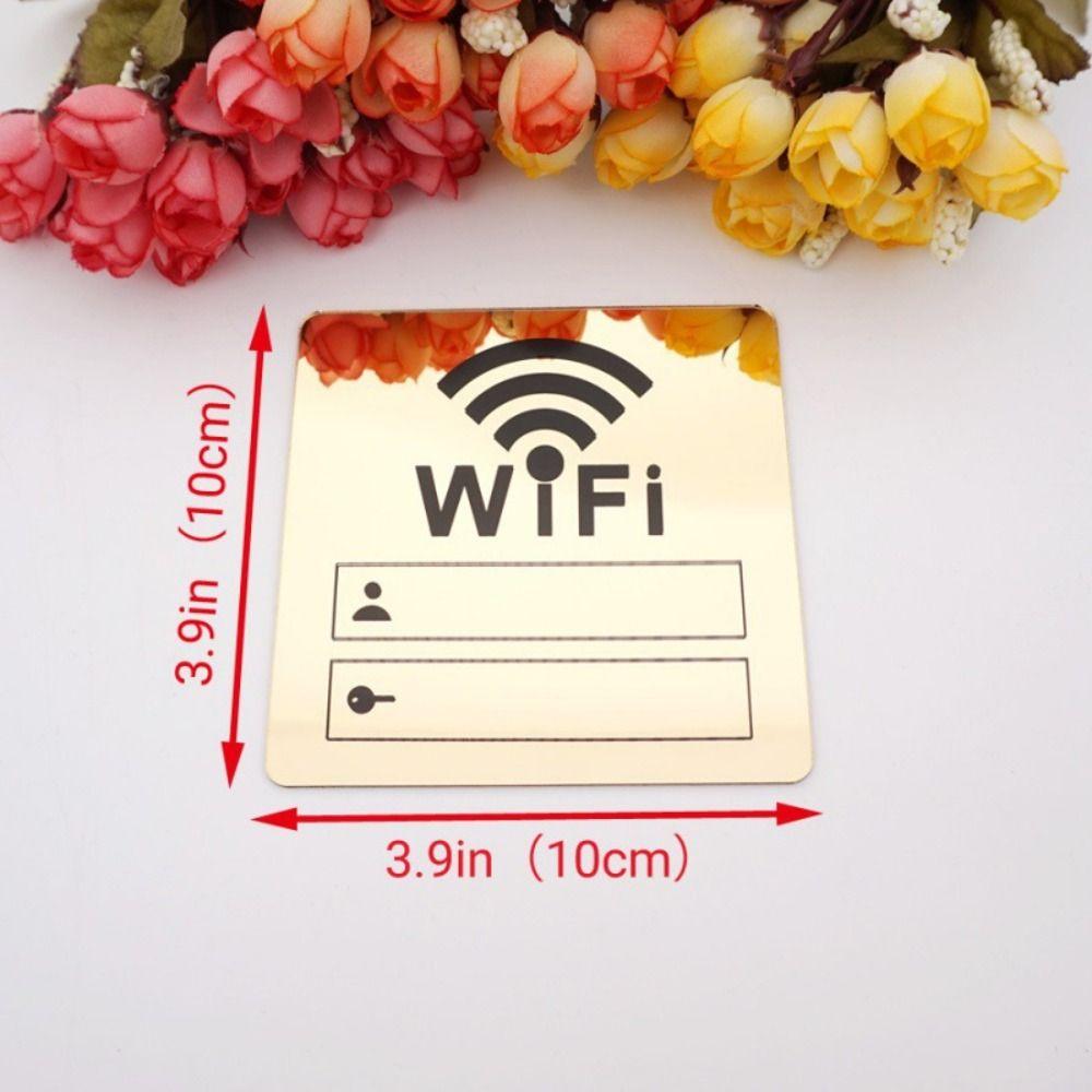 3D Public Shope Signage Self Adhesive Handwriting Account and Password WIFI Sign