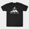 Men Black Print T-shirt Bikemesa White No-Cut Transfer Paper Print Cotton Tshirt