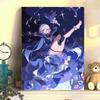 "Digital DIY Oil Painting: Two-Dimensional Anime Water God Fu Nina Decorative Artwork"