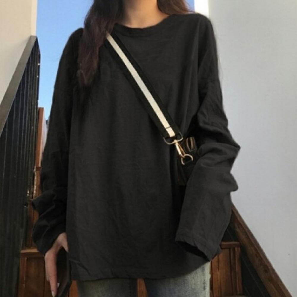 New ArrivalS Open Run Women S AuTumn STreeT Layered looSe FiT Long Sleeve T Shir
