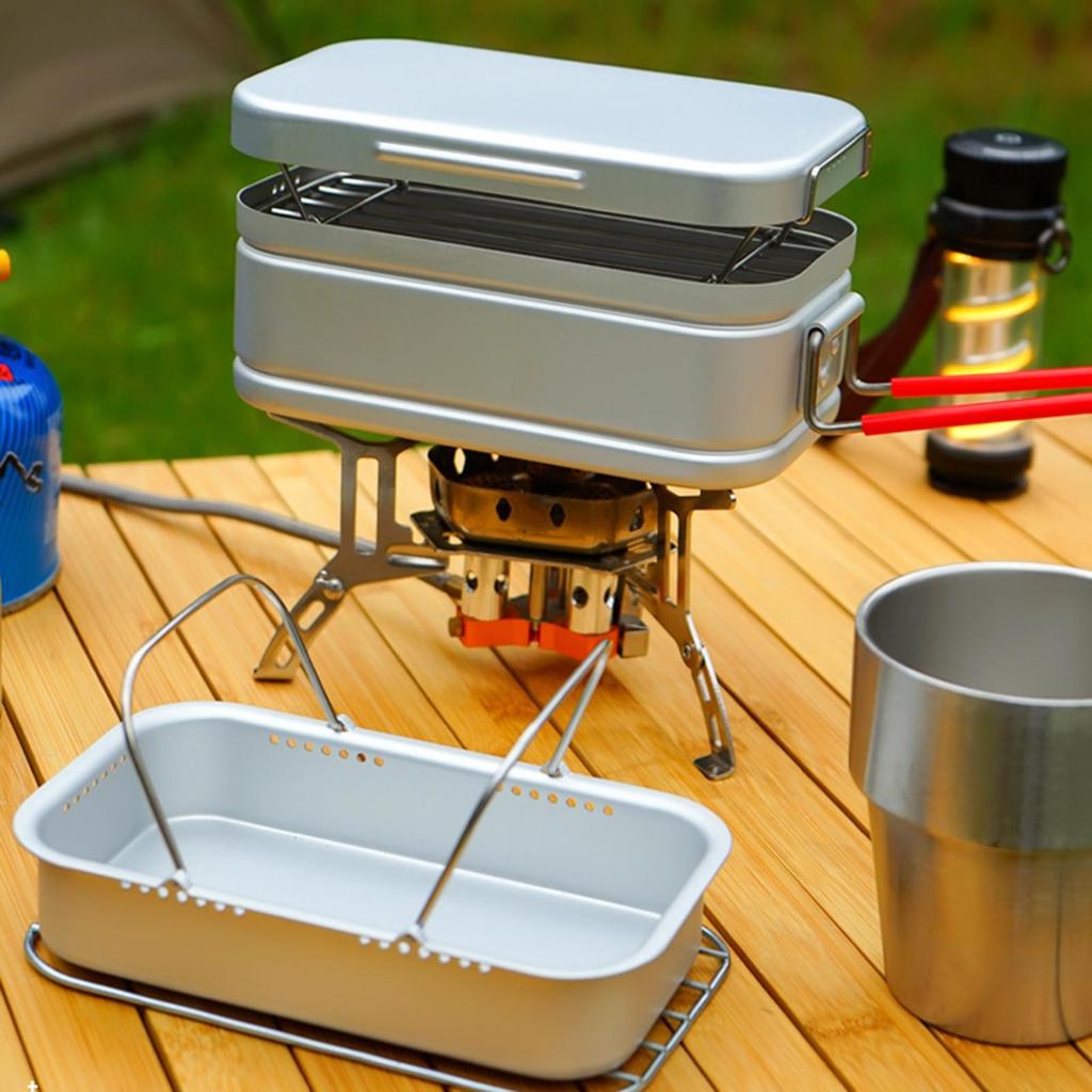 Mittagessensbox Set Tragbar Hitzebeständige Griffe Mittagessensbox für Erwachsene Für Kinder Männer Erwachsene Reisen Arbeit Camping Picknick im Freien Wandern