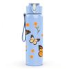 1PC Orange Butterfly Group Print 750ml Color Plastic Sports Water Bottle Leakproof Flip Straw Lid Suitable for Sports Office Home Use