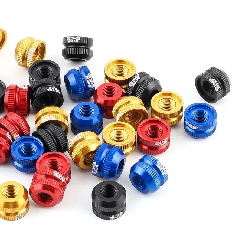 1/2Pcs Bike Vacuum Tire Presta Valve Nuts & Caps, Safe  Bicycle Inner Tube Valve Protector Caps