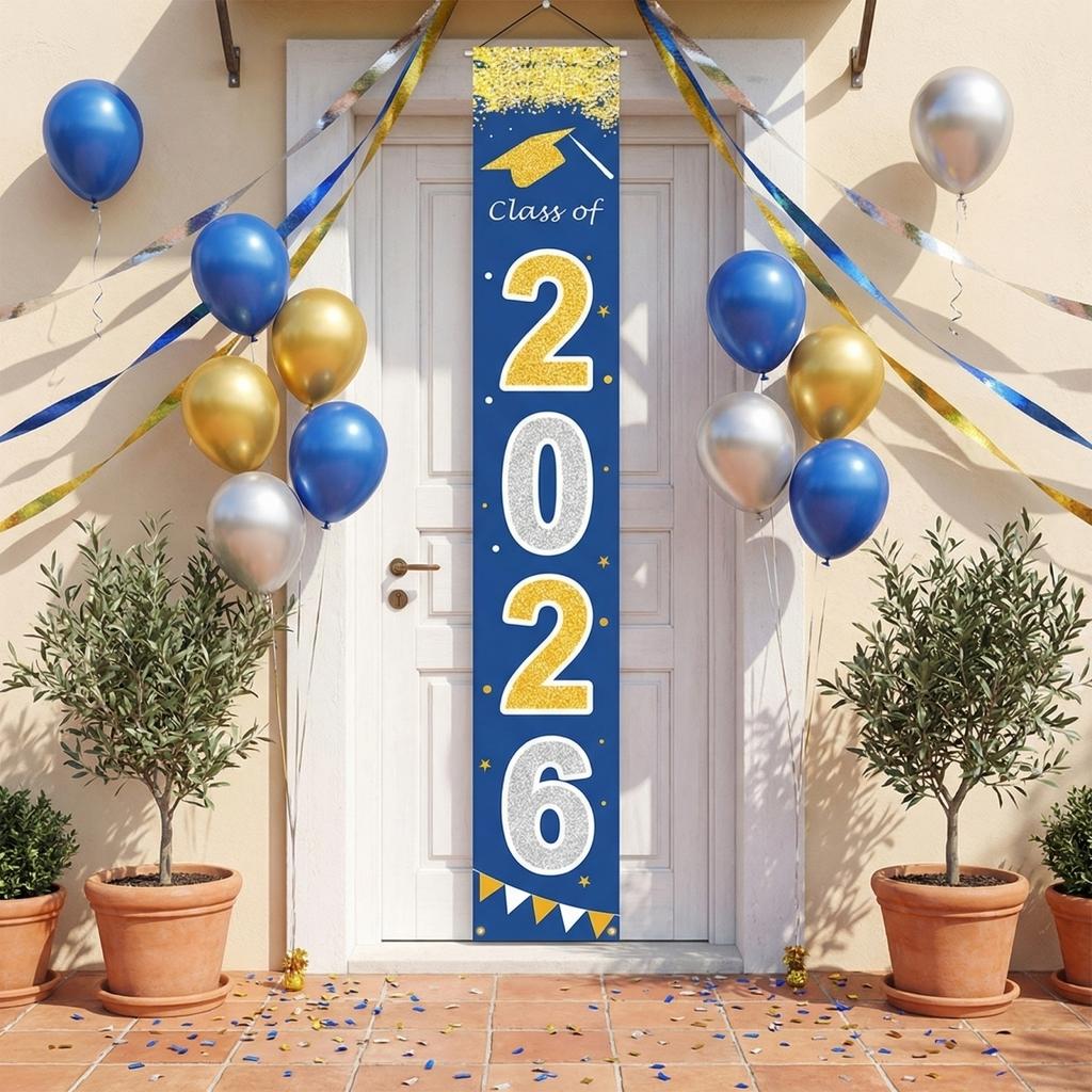 Graduation Class Decoration Door Flag Hanging Flag Graduation Party Decoration Supplies