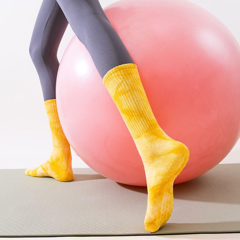 

Yoga Socks Summer New Arrival Yoga Socks Sub Non Slip Professional Women s Fitness Pilates Socks Knee Socks Sports Stockings for Dancing Yellow