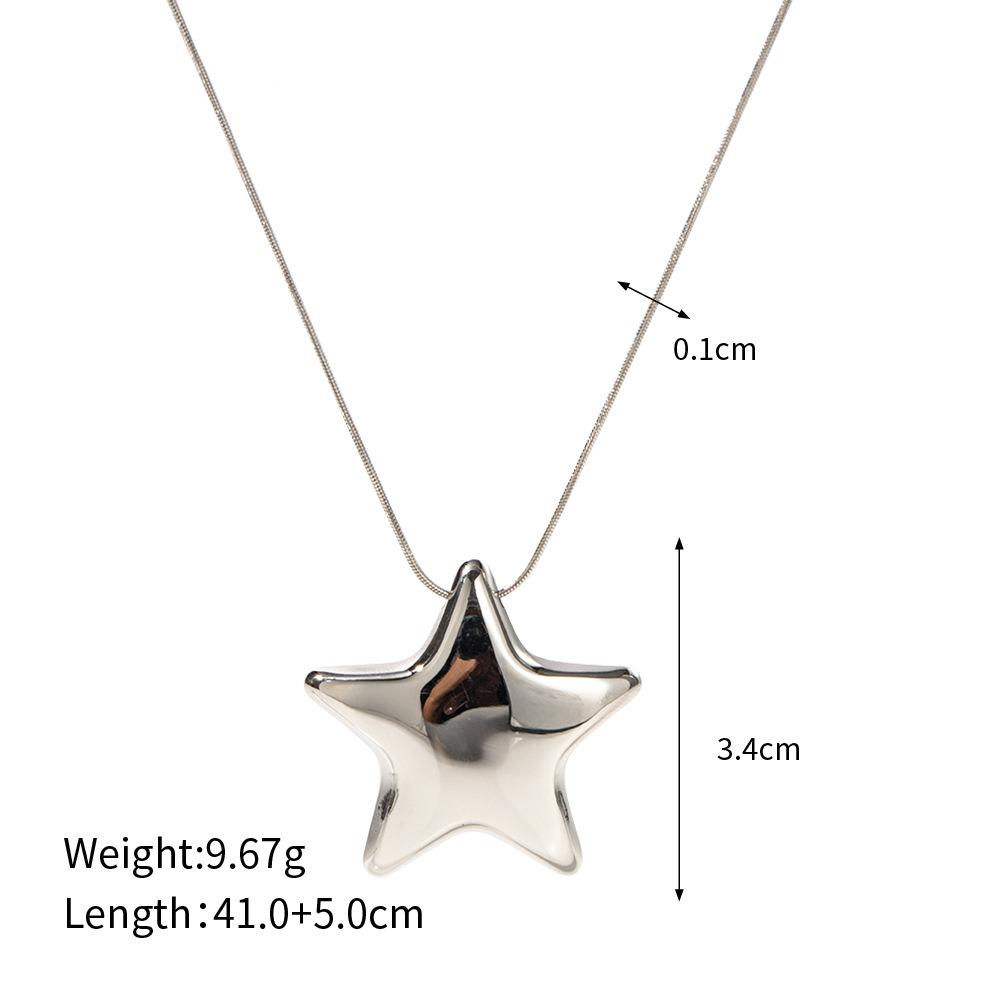 Yori 316L Stainless Steel Pentagram Pendant Necklace 18K Gold Color Gold Silver Color High Quality Fashion Waterproof Jewelry Gi
