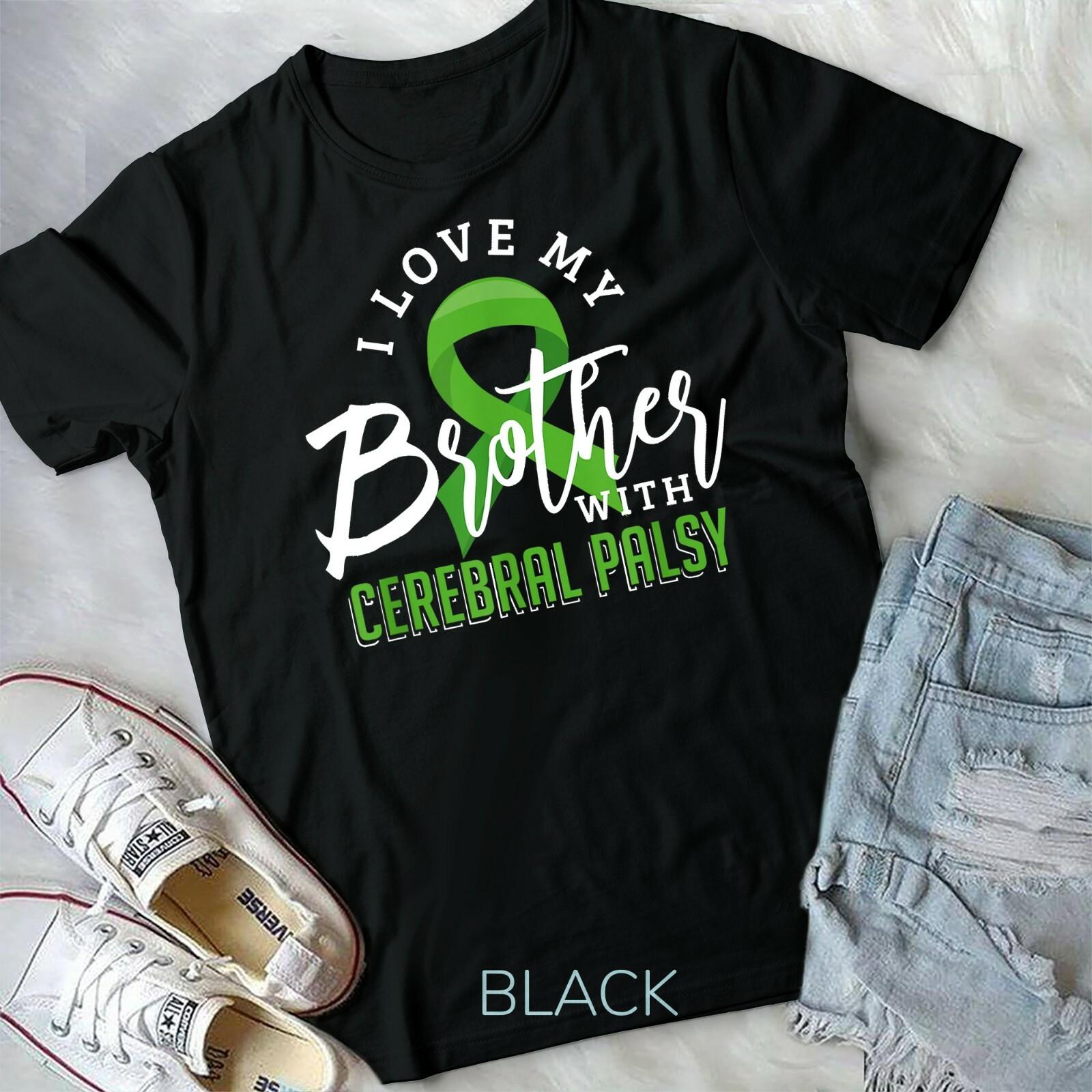 Cerebral Palsy Awareness Shirts Support Brain Love Brother Unisex T-shirt S