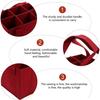 6-grid Felt Bottle Clamp Bag Grey Protective Wine Storage Pouchs Portable Handheld Red Wine Bag Suitable for Weddings, Birthdays and Family Gatherings