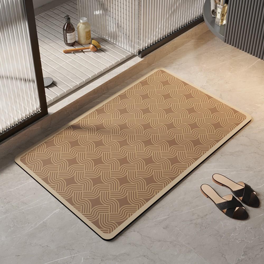 Diatomaceous Earth Bath Mat Super Absorbent Non Slip Quick Drying Entryway Bathroom Modern Minimalist Home Use